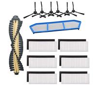 / Fit For Ilife A4 A4S A40 Vacuum Cleaner Parts HEPA Filter Primary Filter Side Brush Roll Brush Cover Mop Pad Cloth (Color : Kit-2)
