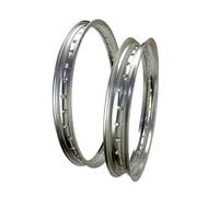 Fit For Motorcycle Accessories 6061 Aluminum FR Black Silver Rims Circle 2.15x18 1.60x21 36 Spoke Holes(Silver set)