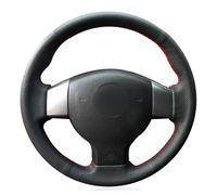 Fit For Nissan Note 2006-2013,Stitch Steering Wheel Cover,Black Leather Steering Wheel Wrap,Non-Slip Car Steering Wheel Cover