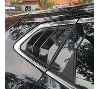 Fit for Qashqai J11 2015-2020 Car Accessories ABS Black Rear Window Louver Shutter Cover Trim 2pcs (Carbon Black)