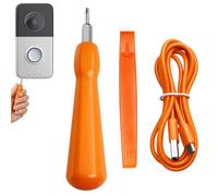 Fit for Ring Doorbell Screwdriver and Charging Cable Replacement Kit, S2 Steel Double-Ended T6 T15 Screwdriver, Universal Fit for All Ring Video Doorbell, Including 2/3/Pro/Elite Models