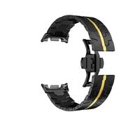 Fit For Samsung Watch 8/8classic Strap Quick Fit No Gaps Metal Band Fit For Samsung Galaxy Watch Ultra 2 Stainless Steel Bracelet(Black-Golden,For galaxy ultra 2)