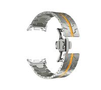 Fit For Samsung Watch 8/8classic Strap Quick Fit No Gaps Metal Band Fit For Samsung Galaxy Watch Ultra 2 Stainless Steel Bracelet(Titanium-Orange,For galaxy ultra 2)
