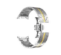 Fit For Samsung Watch 8/8classic Strap Quick Fit No Gaps Metal Band Fit For Samsung Galaxy Watch Ultra 2 Stainless Steel Bracelet(Silver-Golden,For galaxy 8)