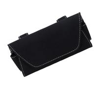 Fit for Sun Visor Sunglasses Holder Magnetic Leather Clamp/Holder Secure Protection Saving Space for Cars Trucks SUVs Black PU Leather