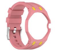 Fit for Swatch AP Royal Pop Watch Band, 2-in-1 Protective Frame + Silicone Sport Strap, Convert Your Pocket Watch to Wristband