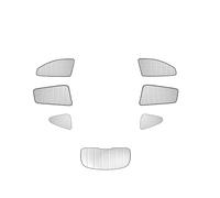 Fit For Tesla Model 3 S Y Fit For Highland 2021-2025Folding Sunshade Camping Privacy Car Window Shading(B5 7 piece set)
