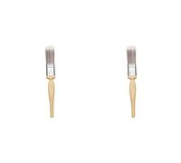 Fit For The Job 1 inch Diamond DIY Paint Brush For A Smooth Finish Painting with Emulsion, Gloss and Satin Paints on Walls, Ceilings, Furniture, Wood & Metal, 1" 25mm (Pack of 2)