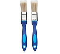 Fit For The Job 1 inch No Bristle Loss DIY Paint Brush For A Smooth Finish Painting with Emulsion, Gloss and Satin Paints on Walls, Ceilings, Furniture, Wood & Metal, 1" 25mm (Pack of 2)