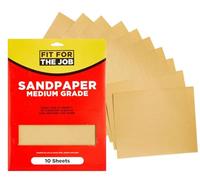 Fit For The Job 10 Large A4 Size Sheets Medium Grade Sandpaper
