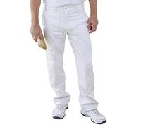 Fit For The Job 100% Cotton Drill Multi Pocket White Painter's Decorator's Trousers Cargo Pants with Knee Pad Pockets & Mobile Phone Pocket, Soft Cotton Drill for Comfortable Working - 40" Waist