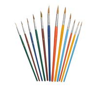 Fit For The Job 12 piece Artist Brush Set 100% Goat Hair Mixed Sizes
