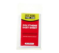 Fit For The Job 12ft x 12ft (3.6m x 3.6m) Polythene Dust Sheet Drop Cloth