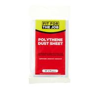 Fit For The Job 12ft x 9ft (3.6m x 2.7m) Polythene Dust Sheet Drop Cloth