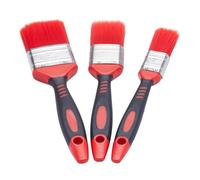 Fit For The Job 3 pc Loss Free Soft Grip Paint Brush Set for a Smooth Finish with No Bristle Loss with Emulsion, Gloss, Satin on Walls, Ceilings, Woodwork, Metal - 1, 1.5, 2 inch Paint Brushes