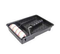 Fit For The Job 3 Piece 7 inch Paint Roller Set for DIY Painting with Emulsion Paints on Walls & Ceilings - Medium Pile Roller Sleeve for Painting Smooth & Semi Smooth Surfaces, with Frame & Tray, 7"