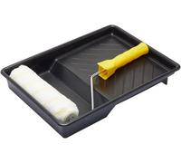 Fit For The Job 3 Piece 9 Inch Masonry Roller, Frame & Tray Set For Diy Painting With Smooth & Textured Masonry Paints