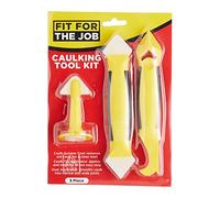 Fit For The Job 3 Piece Caulking Tool Kit for Applying & Smoothing Caulk