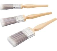Fit For The Job 3 Piece Diamond DIY Paint Brush Set for A Smooth Finish with Emulsion, Gloss and Satin Paints on Walls, Ceilings, Furniture, Wood and Metal - Contains 1", 1.5", 2" Brushes