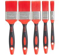 Fit For The Job 5 pc Loss Free Soft Grip Paint Brush Set for a Smooth Finish with No Bristle Loss with Emulsion, Gloss, Satin on Walls, Ceilings, Woodwork, Metal - 0.5, 1, 1.5, 2x 2 inch Paint Brushes