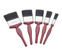 Fit For The Job 5 pc Mixed Sizes Paint Brush Set a Smooth Gloss Satin on Walls Ceilings Woodwork Metal 0.5, 1, 1.5, 2 & 2.5 inch Paint Brushes Wood