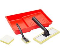 Fit For The Job 5 Piece 7 Inch Click System Paint Pad Set, High Capacity Fabric For Rapid And Accurate Coverage