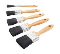 Fit For The Job 5 piece Professional Paint Brush Set For A Smooth Finish with Emulsion, Gloss and Satin Paints on Walls, Ceilings, Furniture, Wood & Metal - contains 0.5", 1", 1.5", 2", 2.5" Brushes