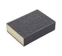 Fit For The Job Medium/Coarse Grade Flexible Reusable Sanding Block for Sanding Wood, Furniture, Metal, Plaster For Home Improvement, Decorating and More