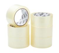 Fit For The Job Parcel Tape - Heavy-Duty Clear Tape for Packing Boxes, 48mm x 66m, 6 Rolls - Low Noise General Purpose Packing, Secure Sticky Seal, Perfect for Moving House