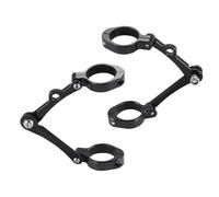 Fit for Universal Harley Cafe Racer Chopper Bobber 39mm-41mm Motorcycle Headlight Turn Light Mount Bracket Fork Tube Headlight Bracket Light Tube Clamp(Black)