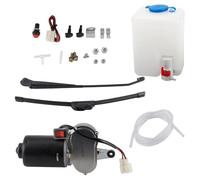 Fit For UTV ATV Electric Windshield Wiper Assembly Kit Motor Blade Arm Water Spout Pot Hose