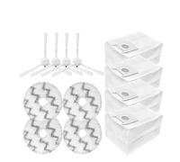 / Fit For Xiaomi Roidmi EVA Self-Cleaning Robot Vacuum SDJ06RM Replacement Hepa Filter Side Brush Mop Cloths Rag Spare Parts Sweeping Robot Set (Color : Dark rey)