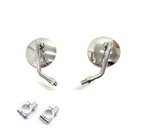 Fit For Y-a-m-a-h-a H0nda VTX Shadow Suzuki 8 10MM Rear View Mirror Motorcycle 22mm Handlebar Retro Motorbike Side Universal(Chrome short -holder)