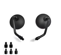 Fit For Y-a-m-a-h-a H0nda VTX Shadow Suzuki 8 10MM Rear View Mirror Motorcycle 22mm Handlebar Retro Motorbike Side Universal(Black short rod)