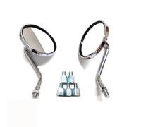 Fit For Y-a-m-a-h-a H0nda VTX Shadow Suzuki 8 10MM Rear View Mirror Motorcycle 22mm Handlebar Retro Motorbike Side Universal(Chrome short rod)