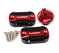 Fit For Y-A-M-A-H-A NMAX 155 125 N-MAX 2015-2023 2024 2025 Motorcycle Front Rear Brake Fuel Tank Cap Filler NMAX155 NMAX125(A set-Red)