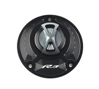 / Fit For Yamaha YZF R1 R1M R7 R6 R15 R15M R3 Fuel Gas Tank Cover Quick Release Rotate Aluminum Oil Cap Racing Motorcycle Accessories Gas Fuel Tank(R3 Gray)