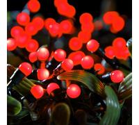 Fit & Forget Battery 200 LED Berry Lights : Timer Multifunction : Indoor/Outdoor : Red 6816020GR