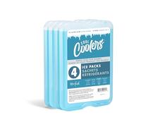 Fit & Fresh XL Cool Coolers Freezer Slim Ice Pack for Lunch Box, Set of 4, Xtra Large, Blue, 4 count (Pack of 1)