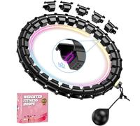 Fit Hoop Weighted Waist Circle, 32 Detachable Parts & 65-Inch Plus-Size Fit, Weight Loss Fitness Gear, Quiet Home Workout Tool for Waist Training & Gifts for Adult Women