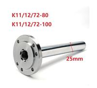 Fit K11-80 K12-80 K11-100 K12-100 K72-100 Chuck Headstock Spindle Shaft OD 25mm Length 205mm Flange Back Base Plate Adapter (Color : K11 K12 K72 100mm)
