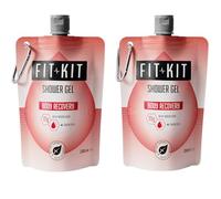 Fit Kit Body Recovery Sports Shower Gel Set | Post Workout Wash Infused with Magnesium & Sauna Oils | Relaxing to Minimise Muscle Cramps & Replenish Energy Levels | Pack of 2 x 200ml Pouches