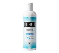Fit Kit Muscle Cooling Sports Shower Gel, 500ml Bottle | Post Workout Body Wash Infused with Peppermint Oil & Charcoal for Recovery from Muscle Soreness & to Cool Down after the Gym | Toiletries Gift