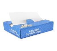 Fit Meal Prep 500 Sheets 15 x 10.75” Dry Wax Paper Sheets for Food, Greaseproof Sandwich Wrapping, Interfolded Deli Wax Paper for Fries, Burgers, Food Basket, Made in USA