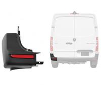 Fit Mercedes Sprinter Left Rear Bumper End Corner Cap With Reflector | 2018-2025 Fitment, ABS Plastic, No Drilling Required, 1 Year Warranty, Textured Finish
