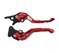 fit motorcycle handlebar lever set with left clutch drum and right brake disc made of aluminum alloy, built for durability and reliable control (Red)