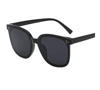 Fit over for Men Amber Trendy Polarized Sunglasses For Women Men Sunglasse Sun Glasses Blocking Girls Fashion Set (Black, One Size)