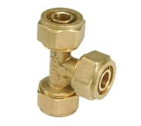 Fit PEX-AL-PEX Tube I.D x O. 12x16/14x18/16x20/20x25mm Equal Tee 3 Ways Brass Pipe Fitting for Solar Water Heater(26x32mm) Brass Hose