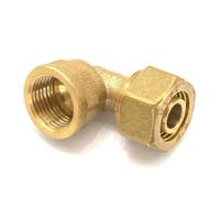 Fit PEX-AL-PEX Tube I.DxO.D 16x20mm - 1/2" BSP Female Elbow Brass Pipe Fitting