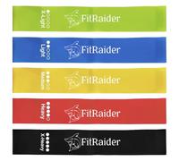 Fit Raider Resistance Bands Set (5 Pack) - Heavy Duty Natural Latex Loop Bands for Legs & Glutes - Workout, Yoga, Pilates & Physical Therapy - Home Gym Fitness